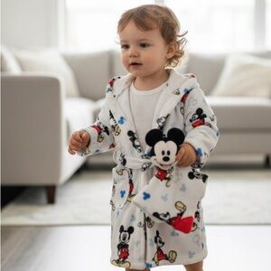 NWT Disney Mickey Mouse Baby Robe and Lovie